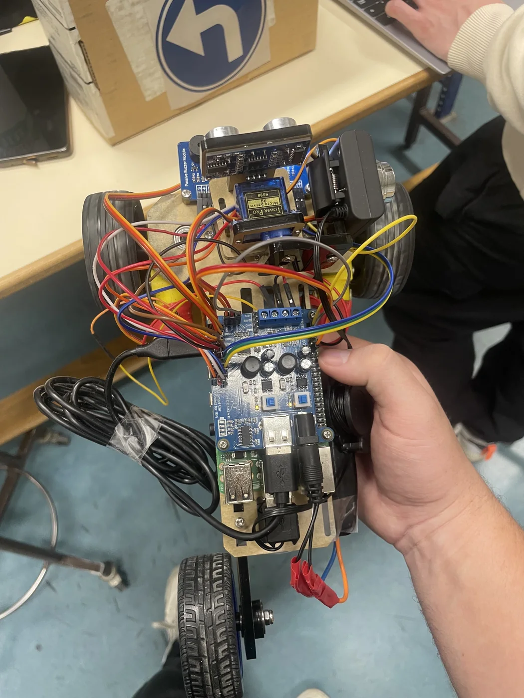 Photograph of the Raspberry Pi car prototype retained from the original portfolio.