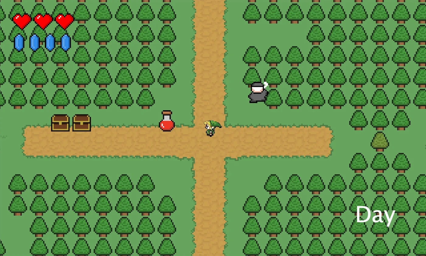 Capture originale du jeu conservée depuis le portfolio ; le tutoriel est cité dans les crédits du projet.